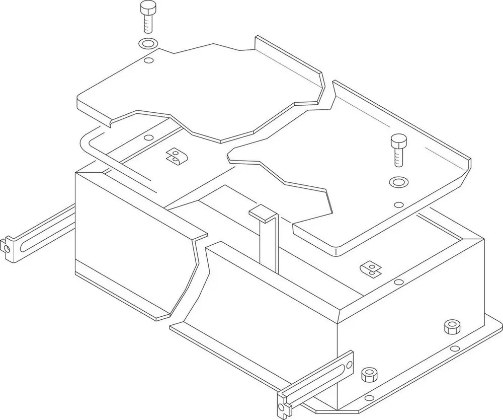 Zeichnung eines BOSCH Abgassammlers mit mehreren Bauteilen, Schrauben und Halterungen, dargestellt in einer technischen Skizze ohne Farbdarstellung.